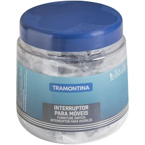 Interruptor Simples Tramontina Para Moveis 10 A Em 127 V E 6 A Em 250 V Negro