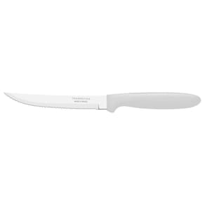Faca Para Churrasco Tramontina Ipanema Com Lamina Em Aço Inox E Cabo De Polipropileno Branco 5"