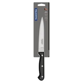 Faca Utility Tramontina Ultracorte Com Lamina Em Aço Inox E Cabo De Polipropileno Preto 6"