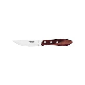 Faca Para Churrasco Jumbo Tramontina Com Lamina Em Aço Inox E Cabo De Madeira Polywood Vermelho 5"