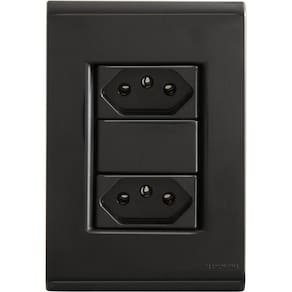Conjunto 4x2 Com 2 Tomadas 2p T 10 A 250 V Tramontina Liz Grafite