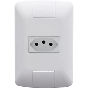 Conjunto 4x2 Com 1 Tomada 2p+t Tramontina Aria 10 A 250 V Branco