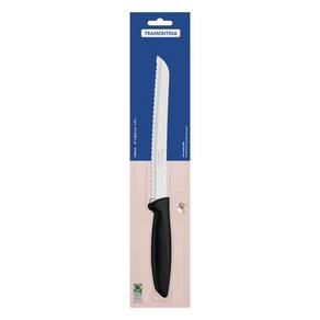 Faca Para Pão Tramontina Plenus Com Lamina Em Aço Inox E Cabo De Polipropileno Preto 8"