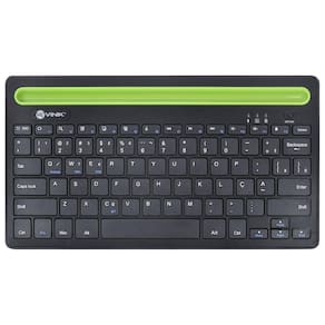 Teclado Bluetooth 3.0 ABNT com Suporte - Preto