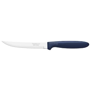 Faca Para Churrasco Tramontina Ipanema Com Lamina Em Aço Inox E Cabo De Polipropileno Azul 5"