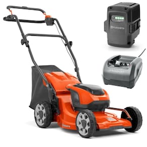Cortador Grama à Bateria Husqvarna LC137I Com Bateria BLI200 e Carregador Rápido
