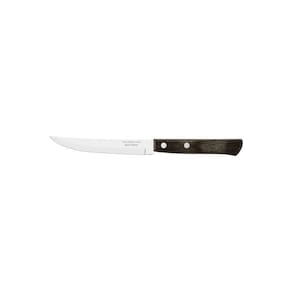 Faca Para Churrasco Tramontina Com Lâmina Em Aço Com Fio Liso E Cabo De Madeira Tratada 5 Polegada