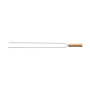 Espeto Duplo Para Churrasco Tramontina Com Lamina Em Aço Inox E Cabo De Madeira 85 Cm
