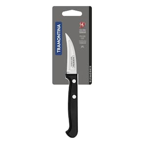 Faca Para Tornear Tramontina Ultracorte Com Laminas Em Aço Inox E Cabo De Polipropileno Preto 3"