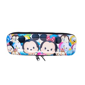 Estojo Metal Branco Mickey Minnie Tsum Tsum
