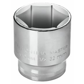 Soquete Sextavado 15 Mm Encaixe 1-2" Tramontina Em Aço Cromo Vanadio Com Acabamento Cromado