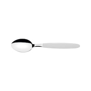 Colher Para Sobremesa Tramontina Ipanema Com Lamina Em Aço Inox E Cabo De Polipropileno Branco