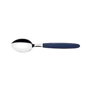 Colher Para Sobremesa Tramontina Ipanema Com Lamina Em Aço Inox E Cabo De Polipropileno Azul