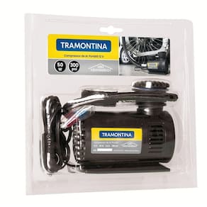Compressor De Ar Portatil Tramontina Para Carros 300 Psi 50 W 12 V