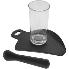 Kit Caipirinha 3 Peças Pop Com Socador e Tábua Forma Pop