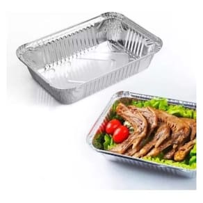 Bandeja Marmitex Alumínio Retangular 1500ml - 100 Unidades (Ideal Para Microondas)