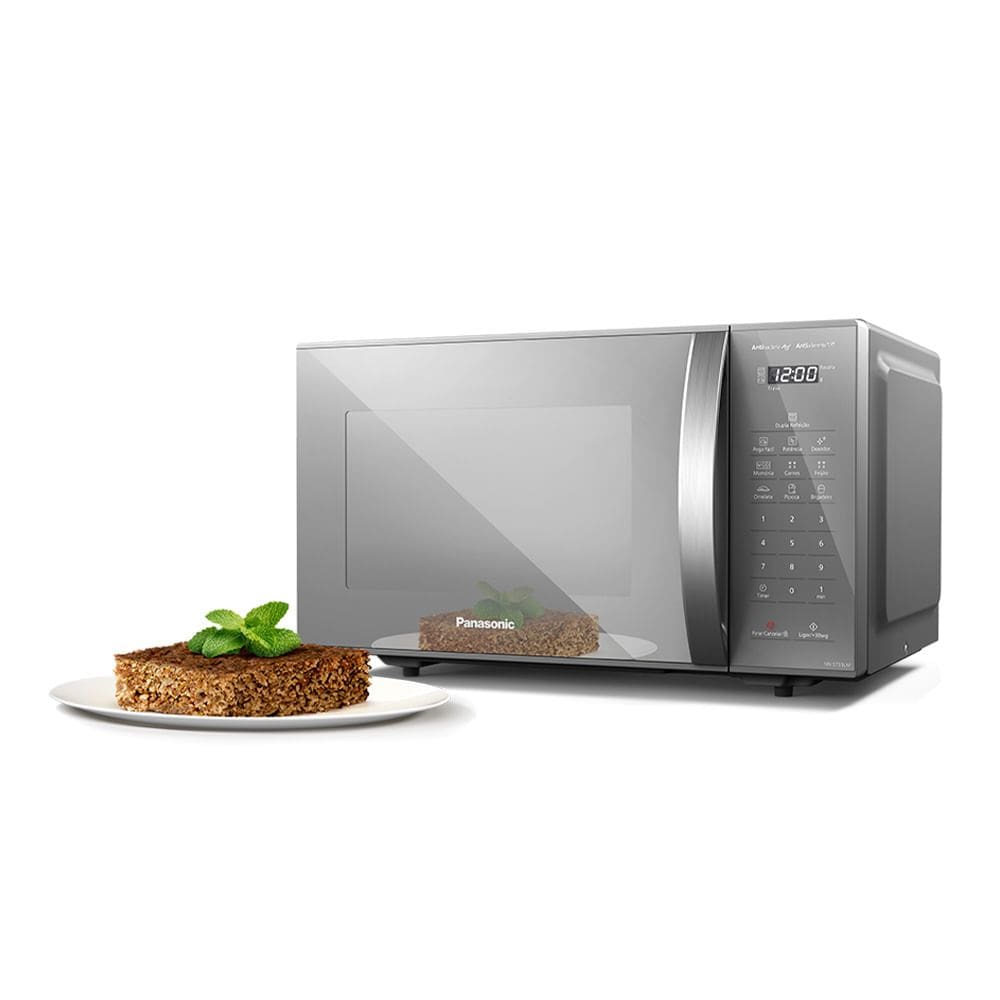 Microondas Panasonic Dupla Refeição 27L Prata | Casas Bahia