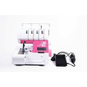 Máquina De Costura Doméstica Overloque Ss-320 Rosa- 220V