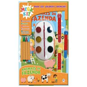 Animais da Fazenda: Livro para Ler, Colorir e Brincar