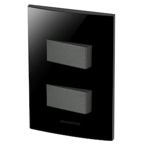 Conjunto 2 Interruptores Simples - Inova Black / Grafite