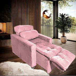 Poltrona do Papai Retrátil e Reclinável Madri Rosa
