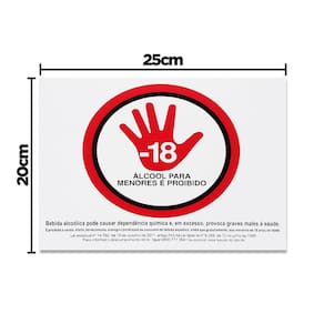 Placa Álcool Para Menores É Proibido 25X20 - P-5/3 F9E