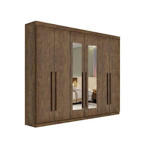 Guarda Roupa Casal 6 Portas com espelho e 6 gavetas Da Vinci Plus – Ipê