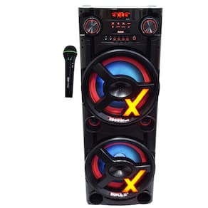 Caixa Som Amplificada Bluetooth 2900W Rms Woofer 15´´ Usb Led Microfone sem Fio Amvox Aca 2900 New X