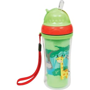 Copo Com Parede Dupla Com Canudo Animal Fun - Buba