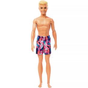 Boneco Barbie Fashion Praia Ken Bermuda Rosa E Azul Hxx52