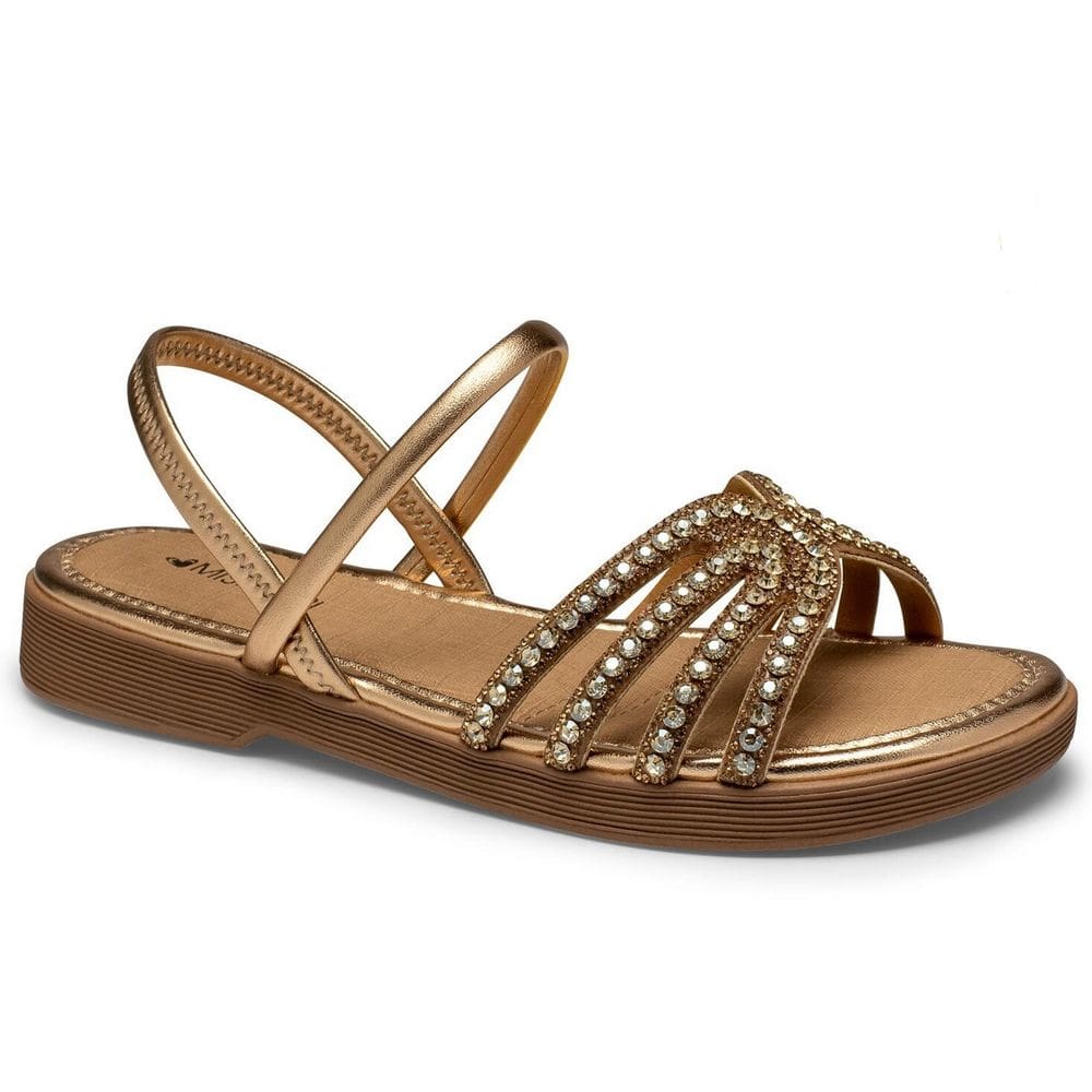 Sandália Feminina Metalizada Mississipi Calce Fácil MB062