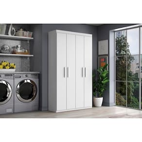 Armário Multiuso Com 4 Portas Melbourne Branco - Aramóveis