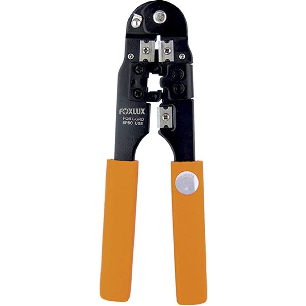 Alicate Crimpar ACR1 N 8 com Plug de Rede RJ-45 Foxlux