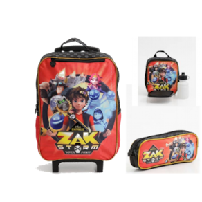 Kit Mochila de Rodinha + Lancheira + Estojo Zak Storm Super Pirata Xeryus