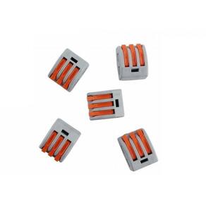 Conector Borne Emenda 3 Fios - Modelo Pct-213 - 5 Peças