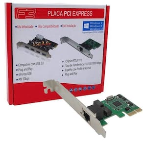 Placa De Rede Pci-Express Normal E Low Profile 10/100/1000 Homologação: 1941400160