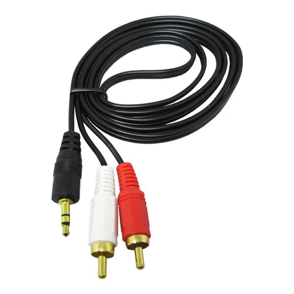 Cabo De Vídeo 1.5M It Blue 2 Rca + P2 Macho Le-1008-1