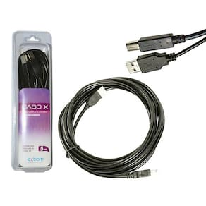 Cabo USB 2.0 5 Metros Tipo A Macho para Tipo B Macho