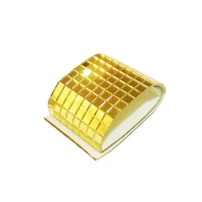 Fita Espelhada Gold Decoração E Mosaico 0,4 X 0,4 Cm 1 Metro
