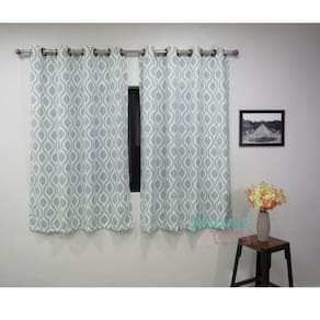 Cortina Veneza Estampada Ondas 2,60L X 1,70A  Mts  - Verde