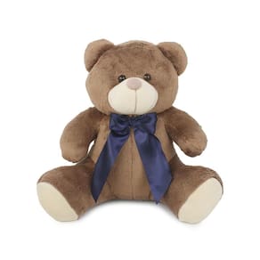 Pelúcia Ulisses Com Laço 30 Cm Toybrink - Caramelo