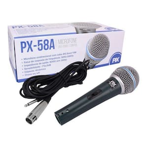 Microfone Dinâmico Unidirecional Com Fio - Px-58A - Pix
