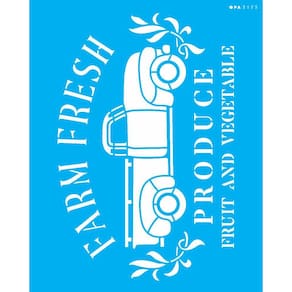 Stencil 20X25 Farmhouse Camionete - Opa 3173