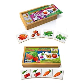 Jogo De Memória De Animais E Memória Frutas E Hortaliças
