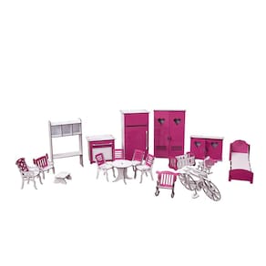 Kit Móveis Em Mdf Sonhos 18 Peças Escala Barbie - Darama