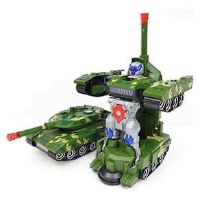Carro Tanque De Guerra Que Vira Robô - Brinquedo Infantil