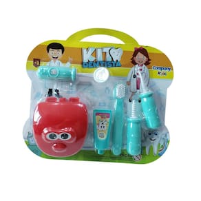 Kit Infantil Dentista Menino Brinquedo 6 Peças