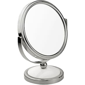 Espelho Aumento Facial Mor 8483 - Inox/Vidro 360º 2x