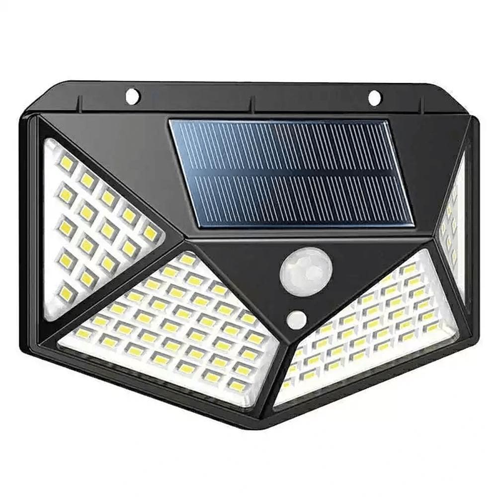 Luminária Solar 100 Leds Com Sensor Presença Movimento