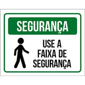 Kit 5 Placas De Segurança - Use A Faixa De Segurança
